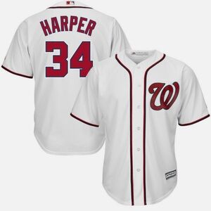 NWT BRYCE HARPER 34 AUTHENTIC MAJESTIC WASHINGTON NATIONALS COOLBASE JERSEY SZ40